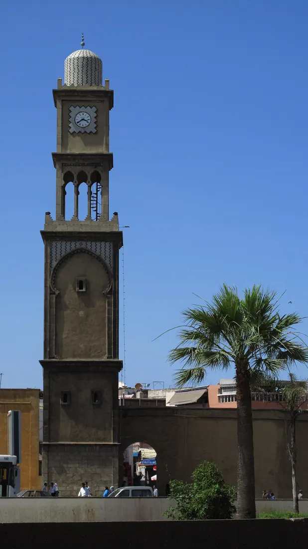 La tour de l’horloge de l’ancienne médina de Casablanca